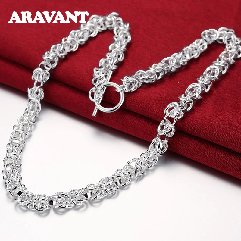 925 Sterling Silver 7mm Necklaces Chains For Men Women Fashion Jewelry