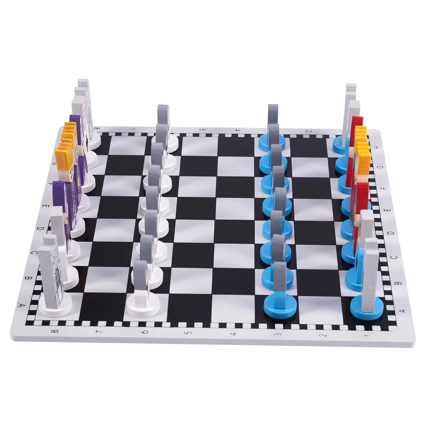 Wooden Chess Children's Gifts Cartoon Modeling Chess Toys Rich