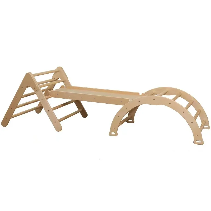 Juguetes para niños, equipo deportivo de interior, sistema de equilibrio, juego de entrenamiento, recogedor de madera, conjunto triangular, marco de escalada para niños pequeños