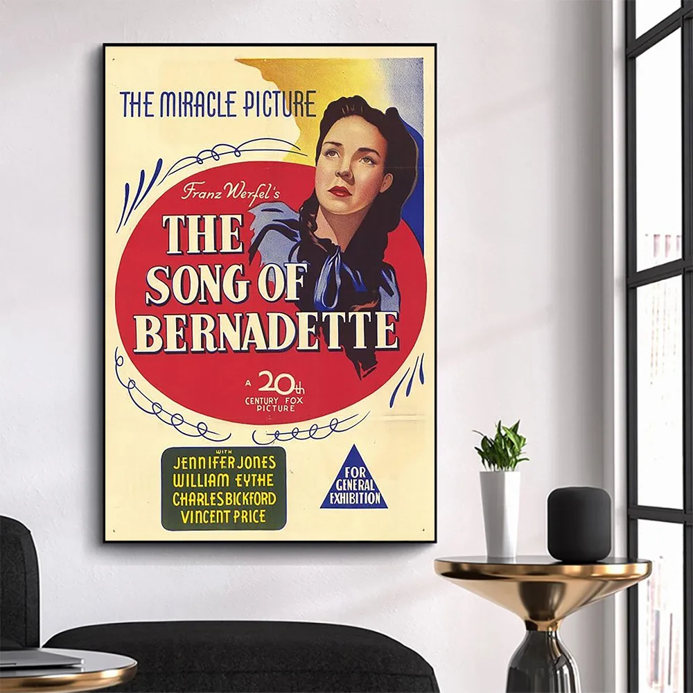 WM3353 The Song of Bernadette Classic Movie HD Silk Fabric Poster Art Decor Indoor Painting Gift