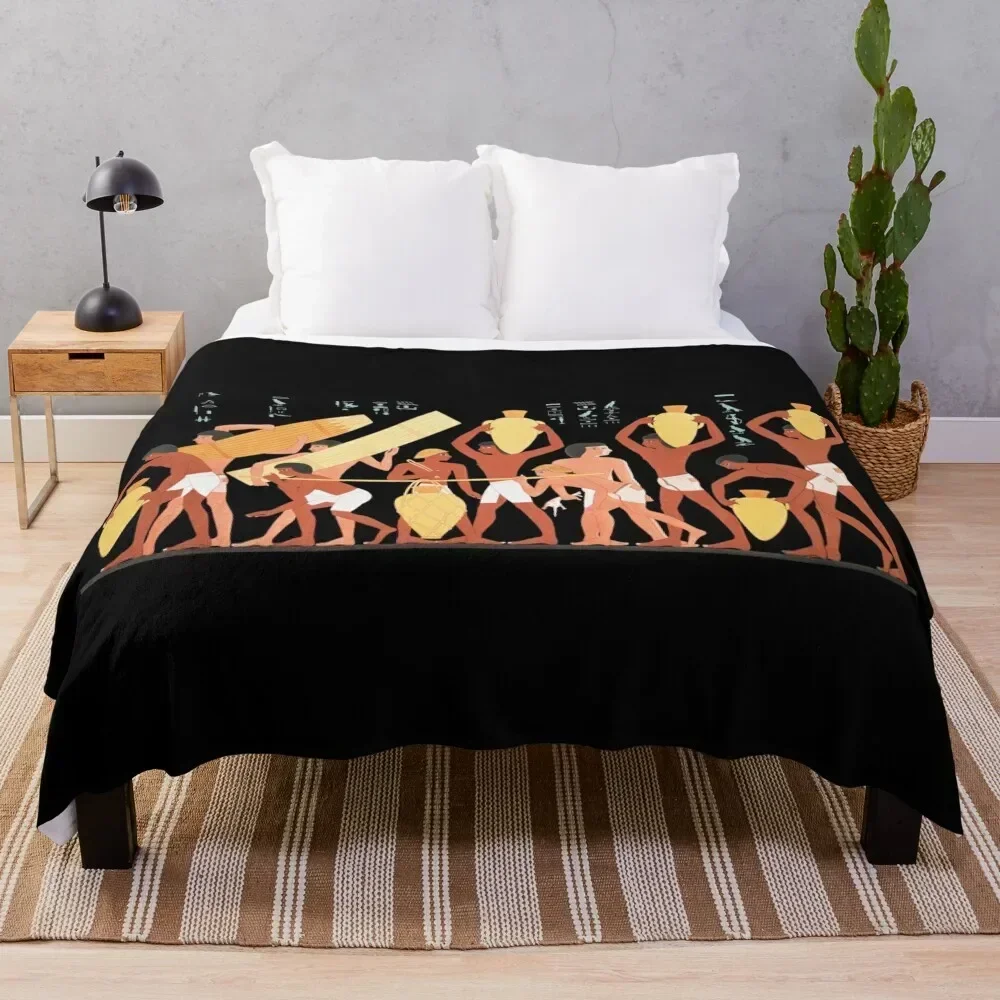 

Transport of utensils and provisions by mile Prisse d'Avennes. Throw Blanket Lightweight Cozy Blanket for Bed Sofa