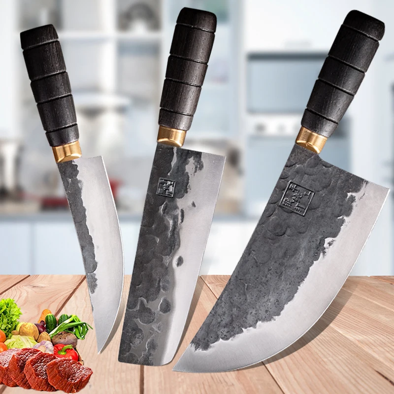 

Handmade Forged Kitchen Cleaver Slicing Bone Cutting Knife Chef's Cutting Boning Knives Fish Pig Stainless Steel Knife