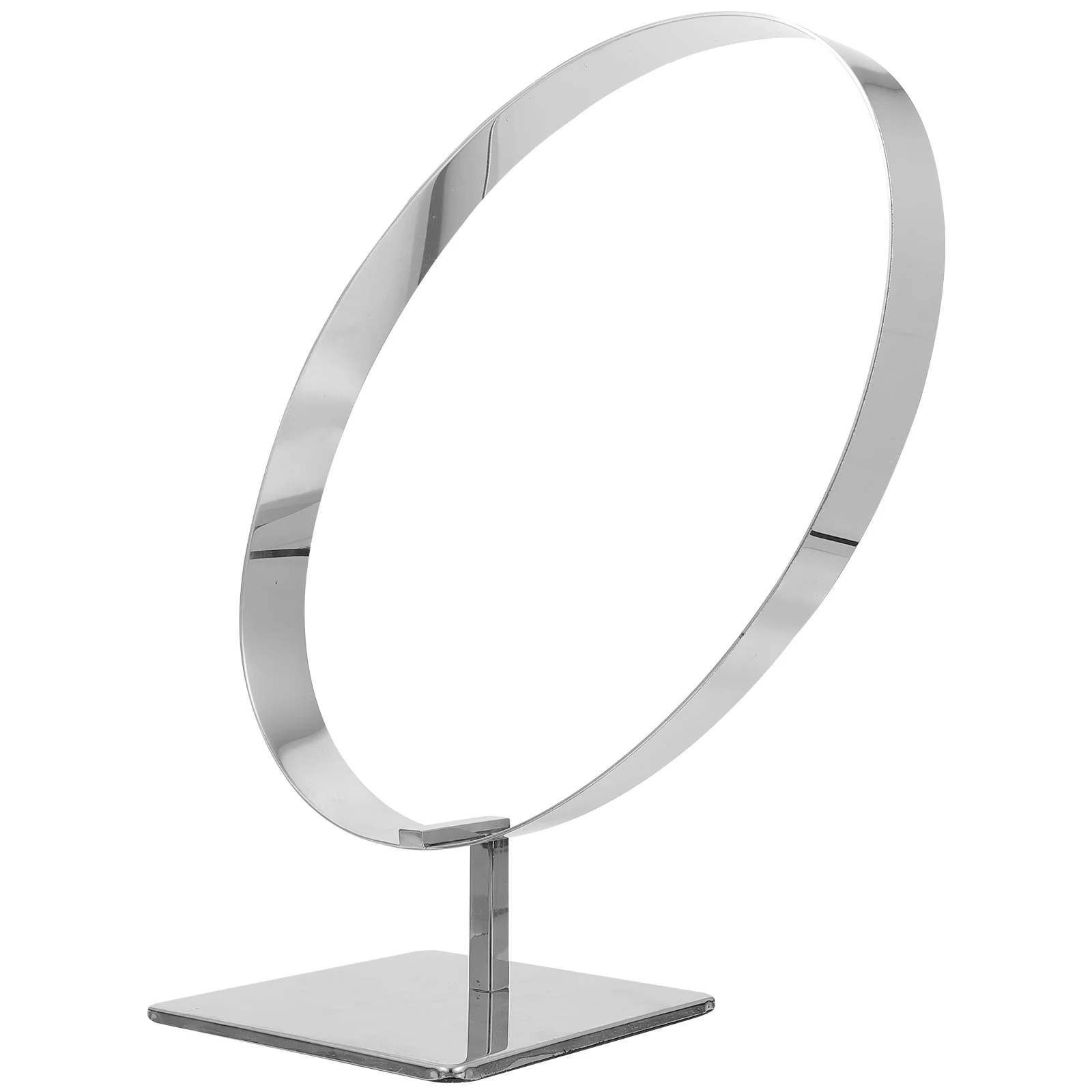 

Stainless Steel Belt Rack Mirror Finish Display Stand Home Shop Mall Decor Simple Design Quality Material Storage