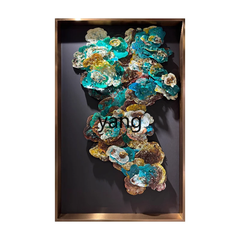LTM light luxury three-dimensional decorative painting high-end club sofa living room background hanging large mural