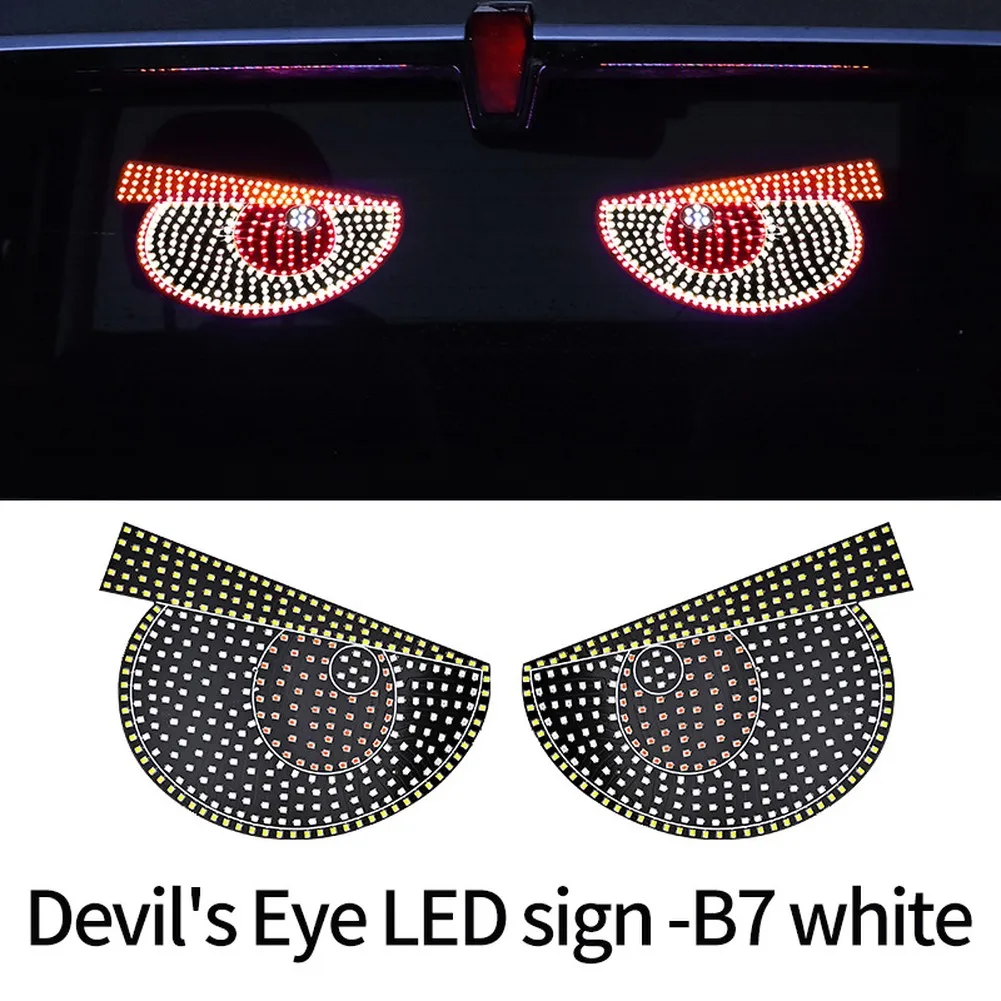 

RGB Devil Eye LED Light with USB Power 11 Modes for Car Windshield and Rear Glass Decorative Pixel Display Panel