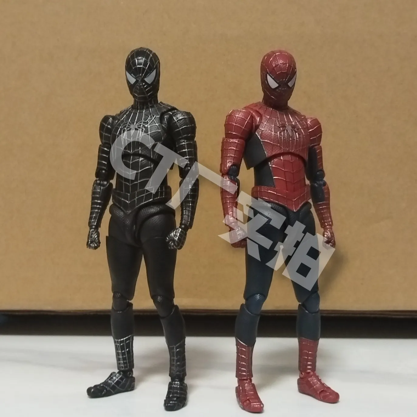 Ct-figuras de acción de Spiderman, traje negro versión