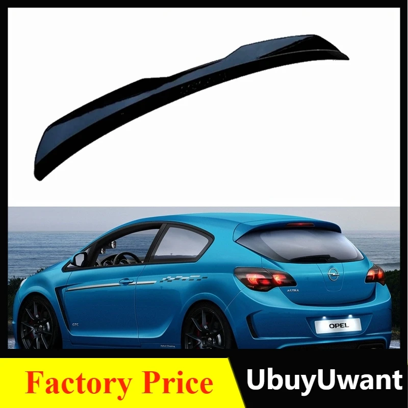 Rear Roof Lip Spoiler For Opel Astra 2010 Window Spoiler Gloss Black Accessories ABS Plastic Hatchback Car Rear Trunk Wing