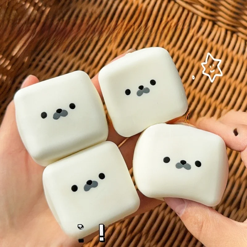 

Taba Squshy Creative Novel Quirky Fun Cute Nilk Cube Seal Toy Kawaii Stress-Relief Finger Toy Slow-Rebound Sensory Toy Birthday