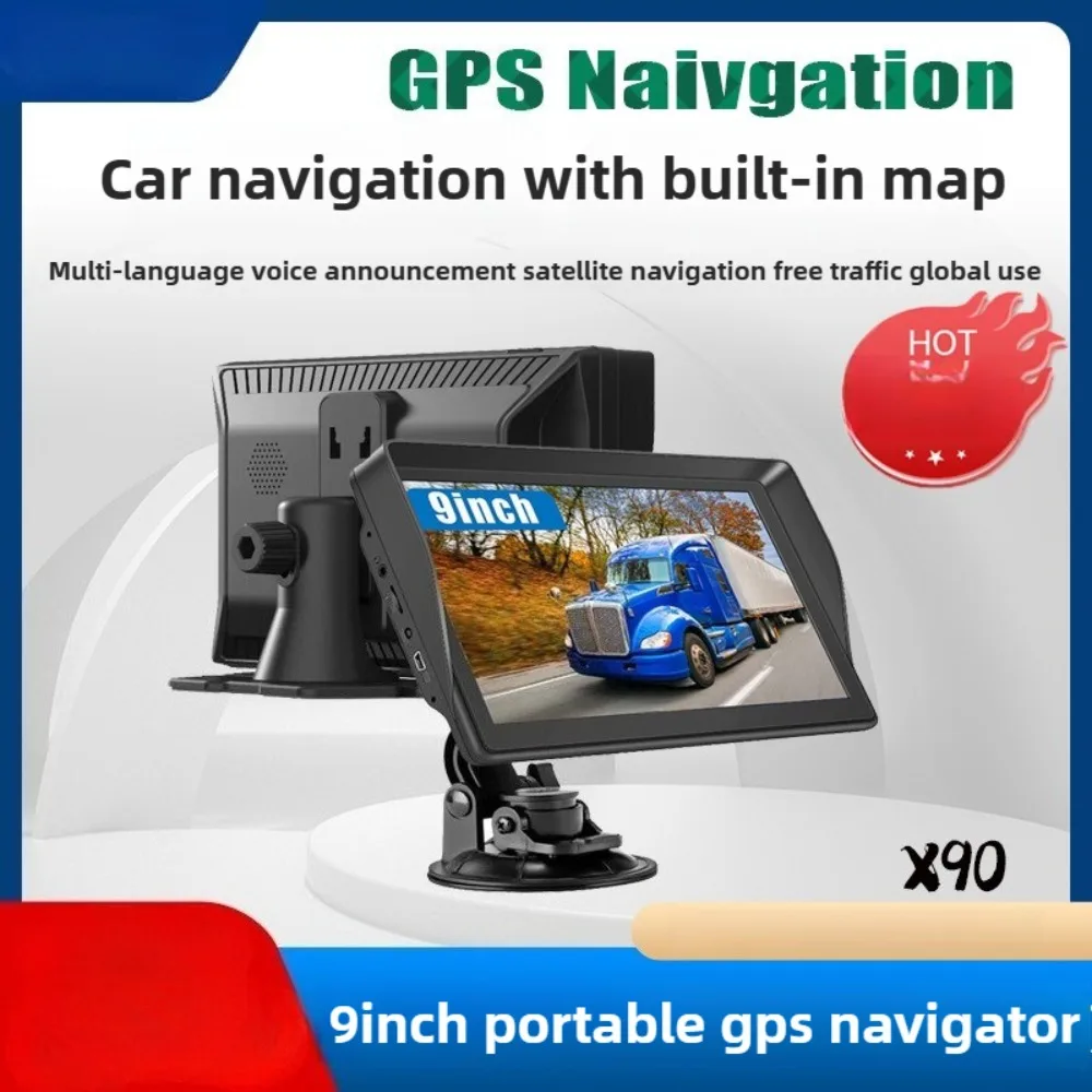 9-inch X90 Car Truck GPS Navigation 8G + 256M Multi-functional TFT Touch Screen GPS Navigation MP3 MP4 Multiple Languages