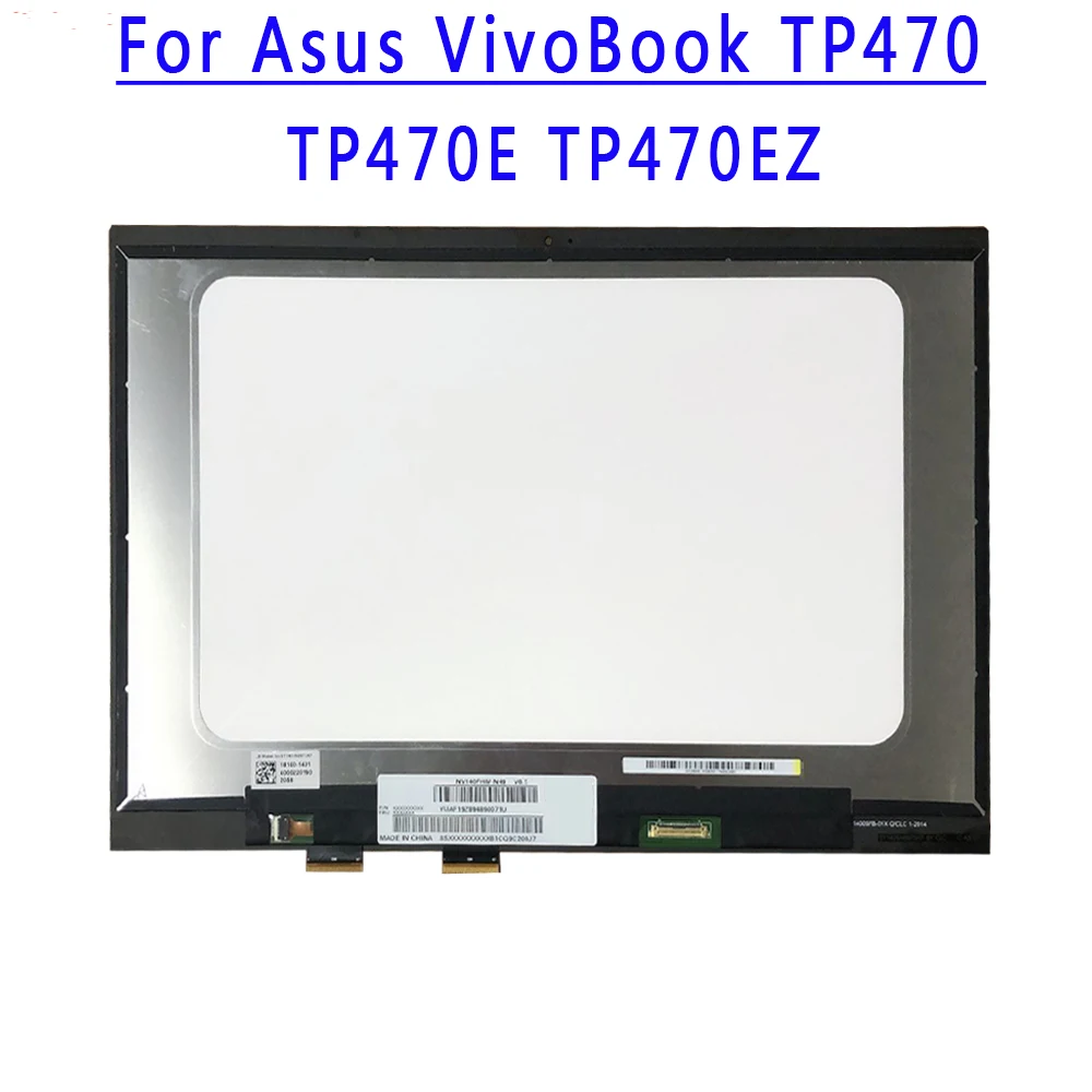 14.0inch 1920X1080 FHD 30pins 60HZ LCD Screen Assembly For Asus VivoBook Flip 14 TP470 TP470E TP470EZ Laptop LCD Screen Assembly