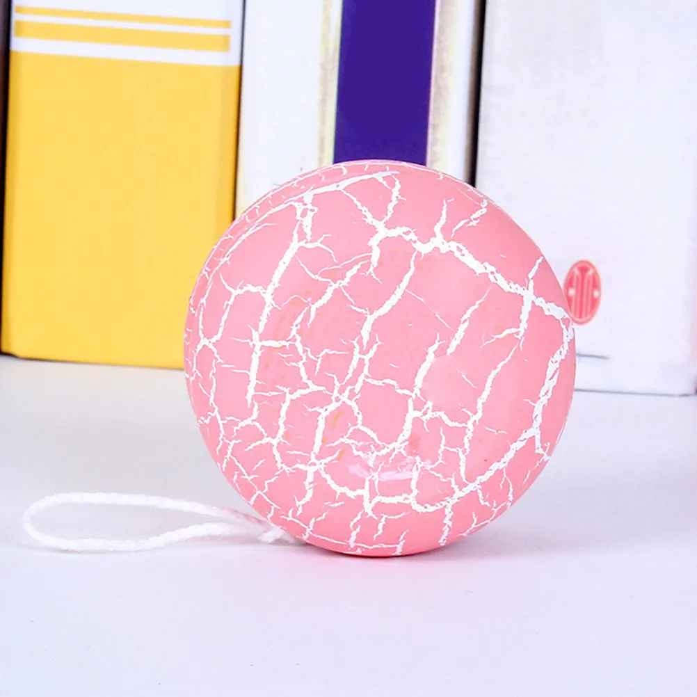 1Pcs Wooden Yoyo Crack Design Red Smooth Surface Fun Indoor Outdoor Plaything for Kids Children Beginners Yoyo Ball