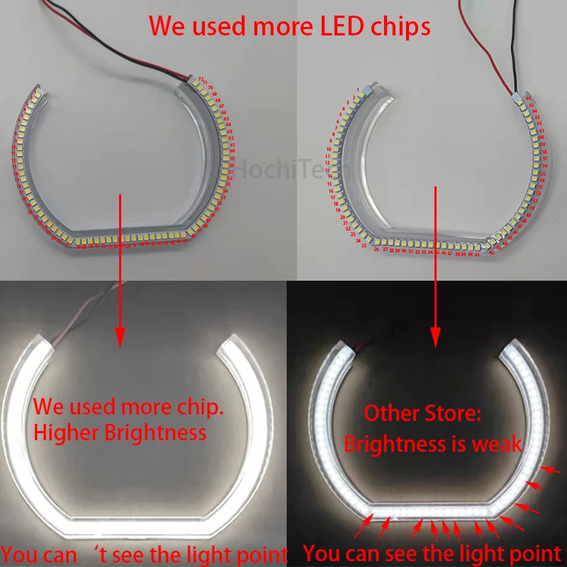 LED Crystal Angel Eyes  rings Kit for BMW 3 series E36 316i 318i 320i  323i 325i 1990-2000 Retrofit with Turn Signal Light