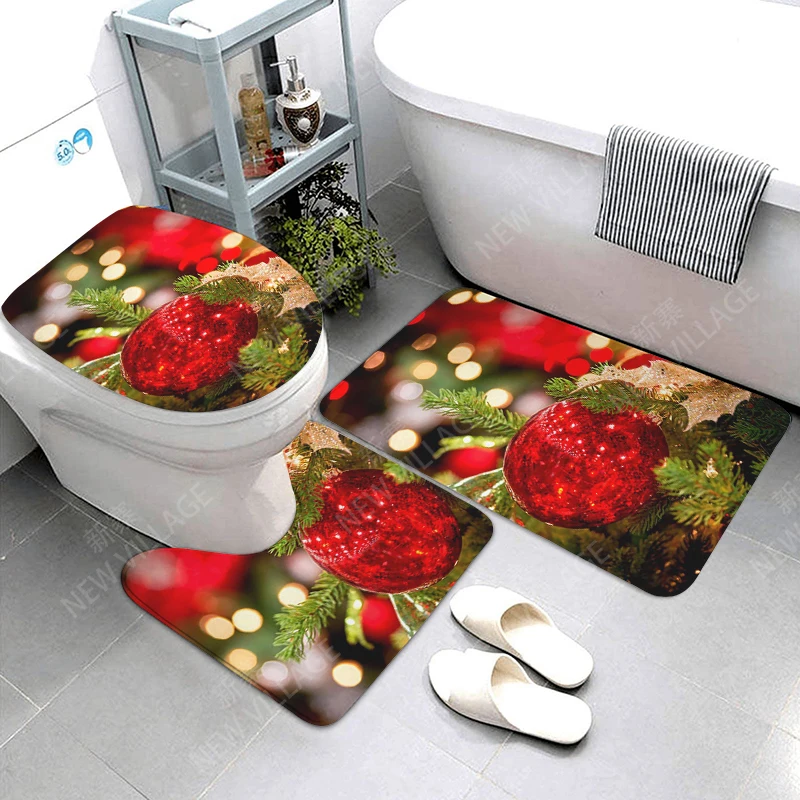 home bathroom floor mats Christmas decorations Bath Foot mat modern bathroom accessories rug Toilet mat Bathtub anti-slip carpet