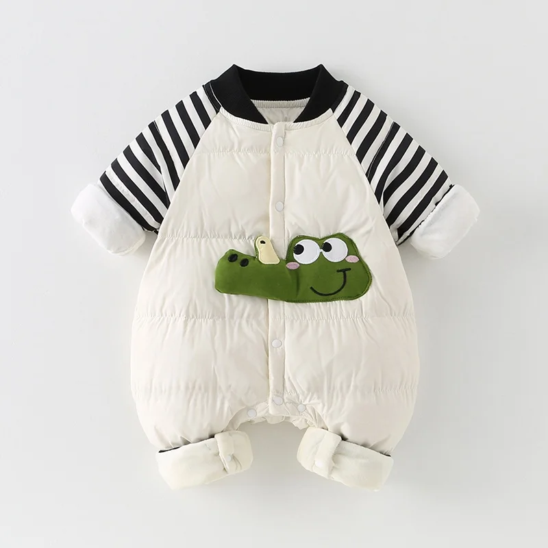 Thiened Winter-Outfit, Babykleidung, 2025, Herbst-Winter, neue Sle-Down-Overall-Kleidung, modischer Outdoor-Anzug für Kinder