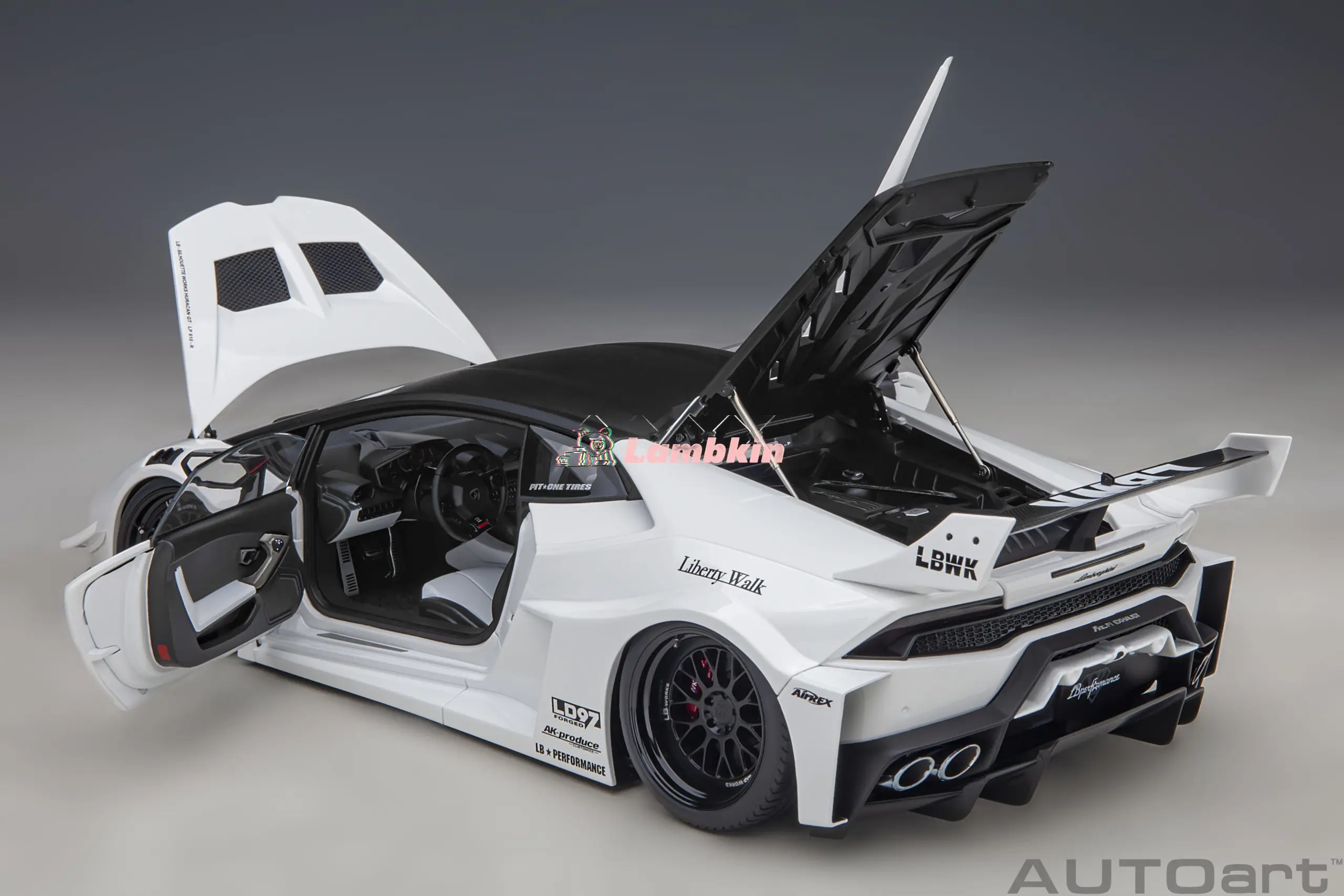 Autoart 1/18 For Lamborghini LIBERTY WALK LB HURACAN GT Car Model