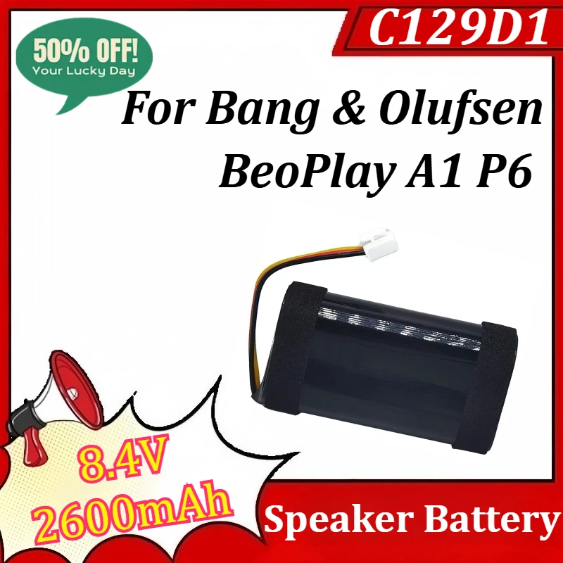 

Replacement Battery 8.4V 2600mAh C129D1 for Bang & Olufsen BeoPlay A1 P6 Wireless Bluetooth Portable Speaker
