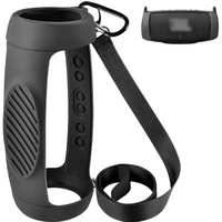 Silicone Case Cover for JBL Charge 5 Bluetooth Speaker, Travel Carrying Protective with Shoulder Strap and Carabiner