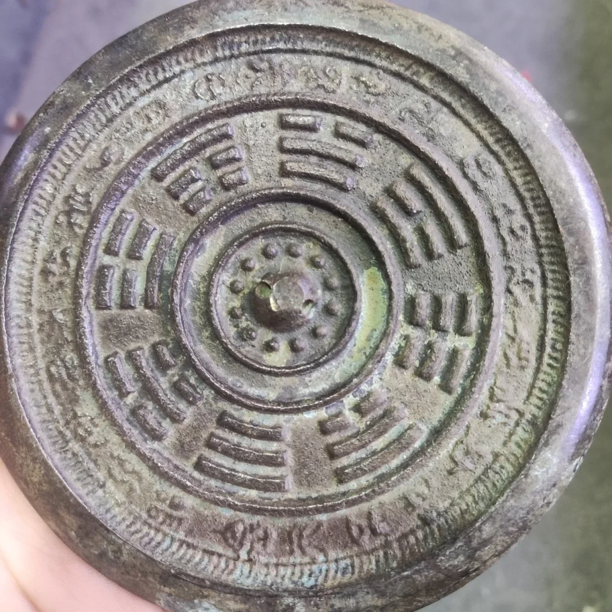 Antique Collection Dragon and Phoenix Bronze Mirror Five Children Dengke Mirror Light Coated Pulp Ancient Town House Bronze