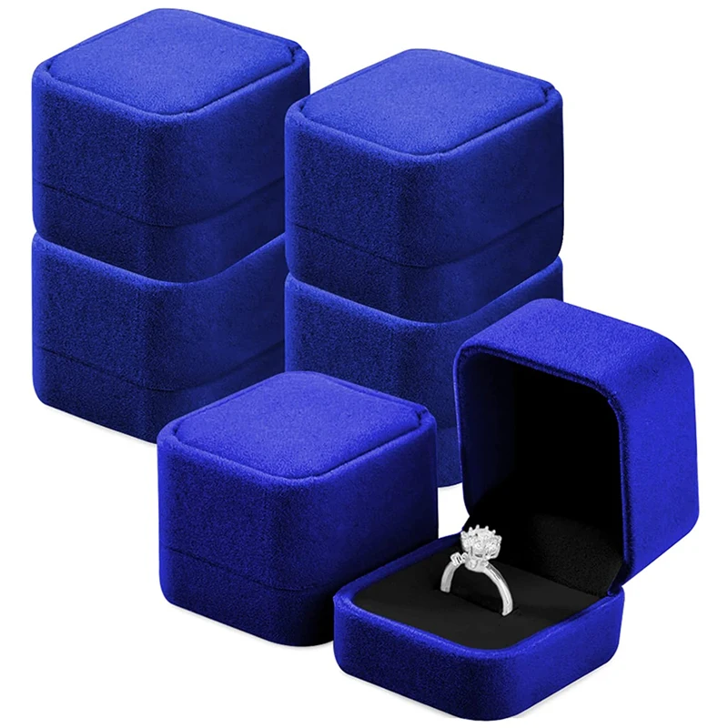 

Square Wedding Velvet Earrings Ring Box Engagement Party Earring Jewelry Display Gift Case Organizer Storage Box Wholesale