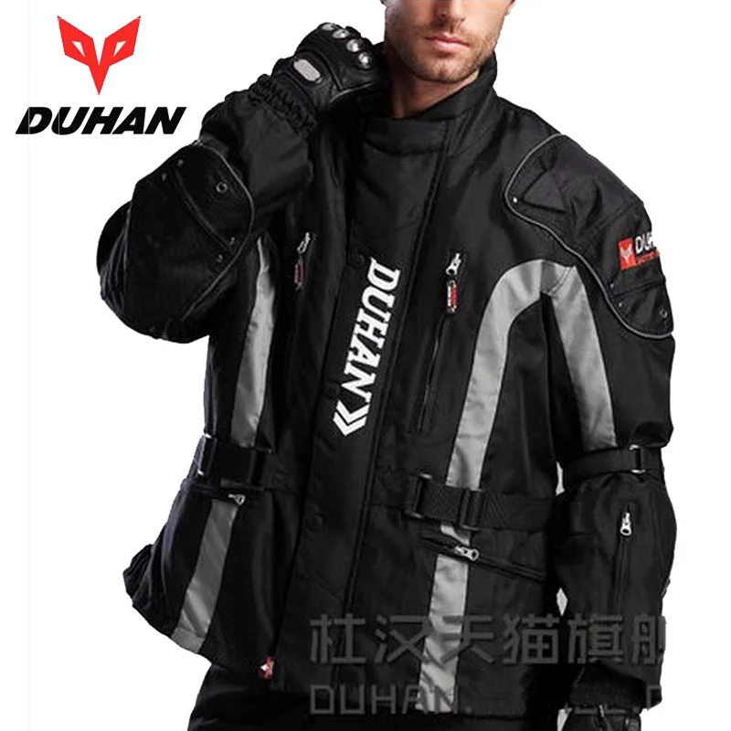 Men’s DUHAN Winter Warm Knight Protect Motorcycle Jacket Motocross Motorbike Jackets 600D Oxford Cotton Inner Moto Mont Chaqueta