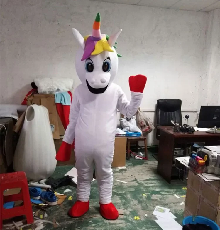 Cosplay gold horn unicorn Cartoon character costume Mascot Costume Advertising Ceremony Fancy Dress Party Animal carnival props