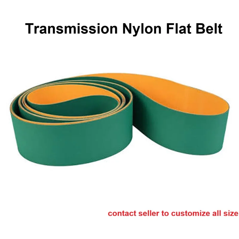 Customized Transmission Flat Nylon Belt Perimeter:500mm-100000mm Yellow-Green Nylon Sheet Flat Transmission Belt