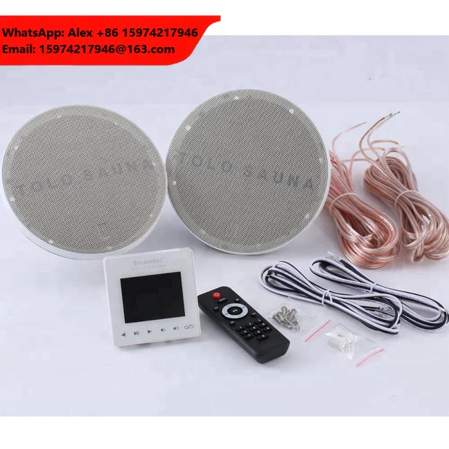 Sauna Room Steam Room Accessories Music System IP67 Bluetooth Waterproof Marine Speakers