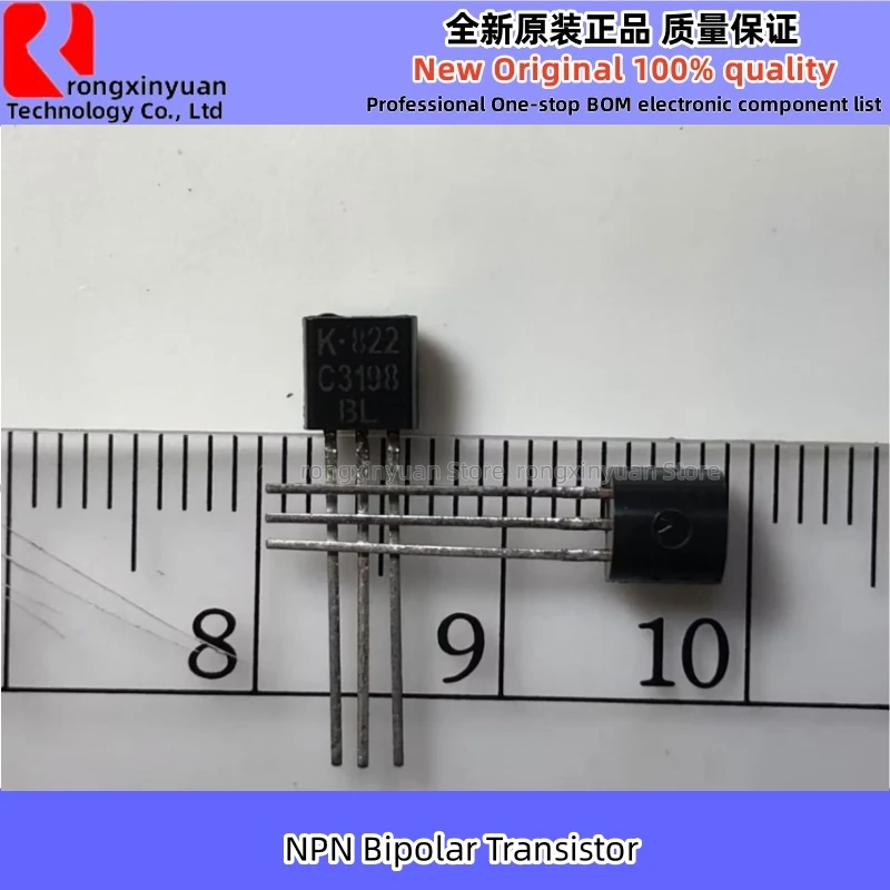 50Pcs KTC3198 KTC3198-BL-AT/P KTC3198-BL KTC3198BL C3198BL C3198 TO-92 2SC3198 NPN Bipolar Transistor Original New 100% quality