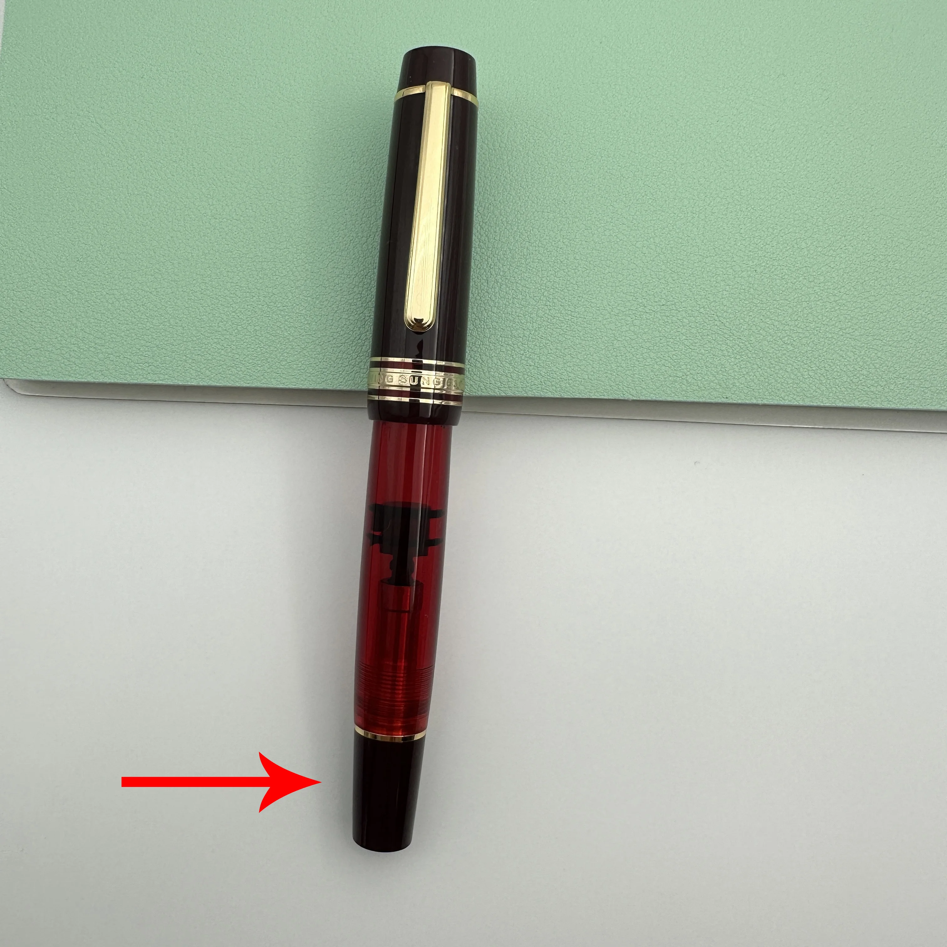 WingSung 630 Transparent Fountain Pen Iraurita Nib 0.5mm NO.8 Nib Piston Resin Gold Clip Pens Stationery Business Writing Gifts