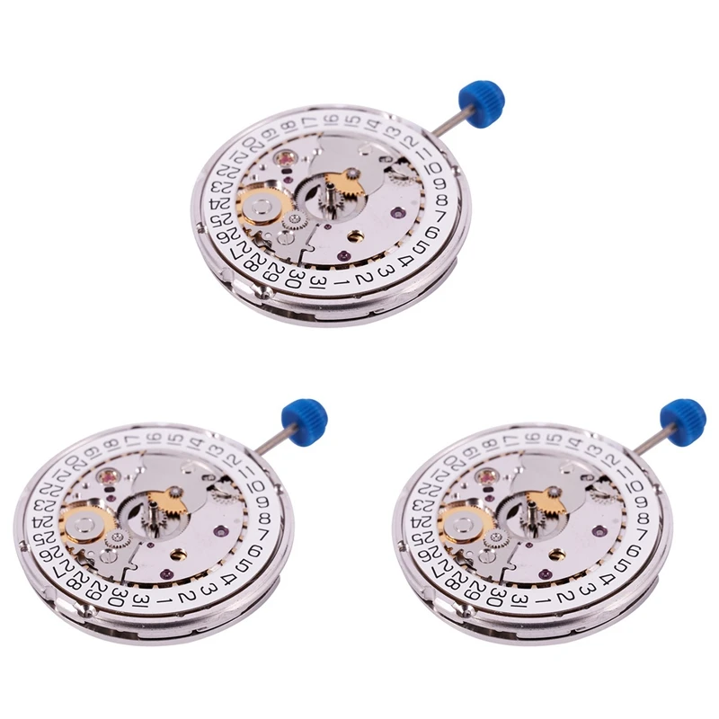 3X Voor ETA 2824-2 SELLITA SW200 Wit 3H Mechanisch Horloge Klok Beweging