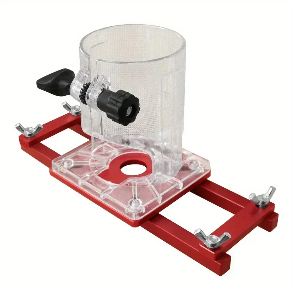 

2 In 1 Invisible Fastener Slotted Bracket Centering Slotted Guide Woodworking Router Base Mortising Jig For Wood Trimmer Router