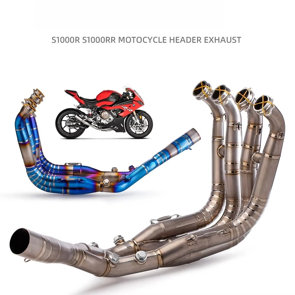 Motorcycle Muffler Exhaust for  S1000RR S1000R 2019-2022 S1000 R RR 2021-2022 Modification Titanium Alloy Front Section