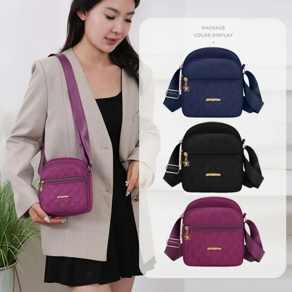 Tote Nylon Small Square Bags Multifunctional Crossbody Messengers Bag Multi-compartment Shoulder Bag