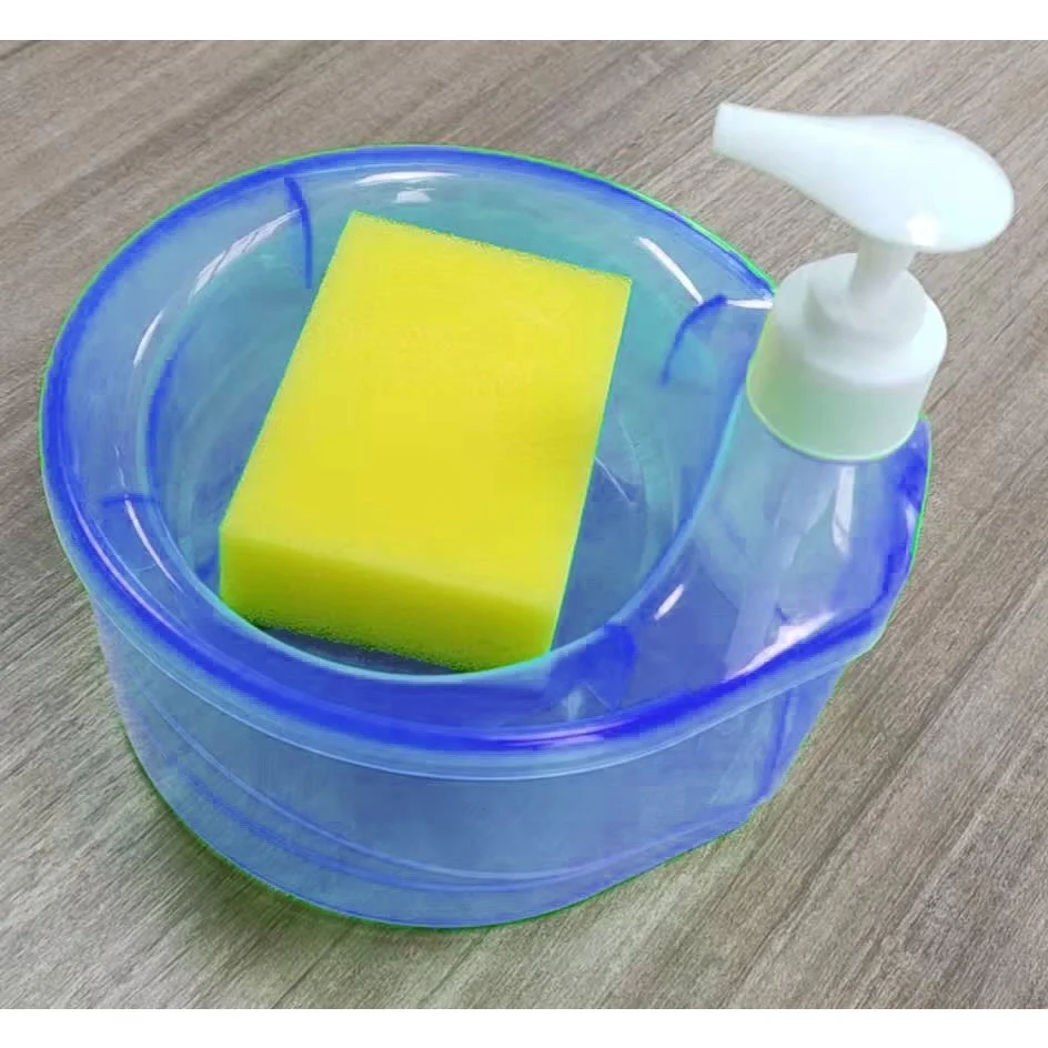 1pcs Kitchen Automatic Dispenser Portable Soap Dishwashing Liquid Adder Press Box Sponge Soap Cleaning Home Detergent Tools