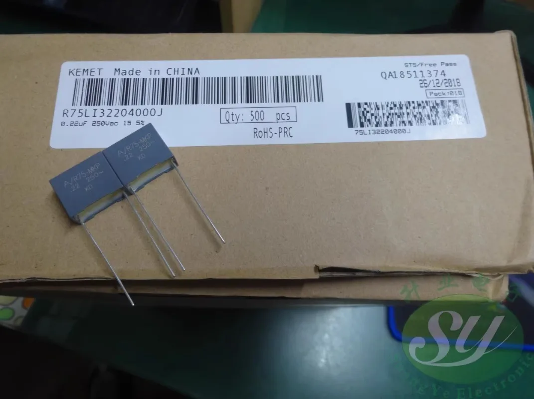 

10PCS AV R75 0.22uf/250VAC 220nf u22 224 New film capacitor 15MM