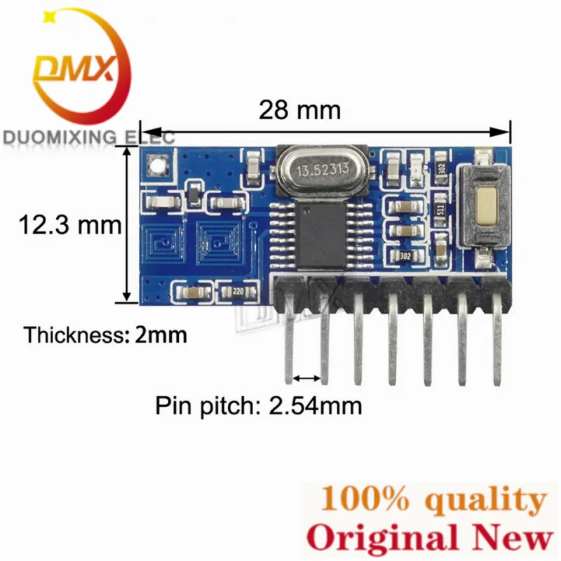 Wysokiej jakości RX480E bezprzewodowy moduł odbiorczy z dekodowaniem 4 wyjście wysoki poziom DC3.3 do 5V obwód DC płyta 433Mhz 315M