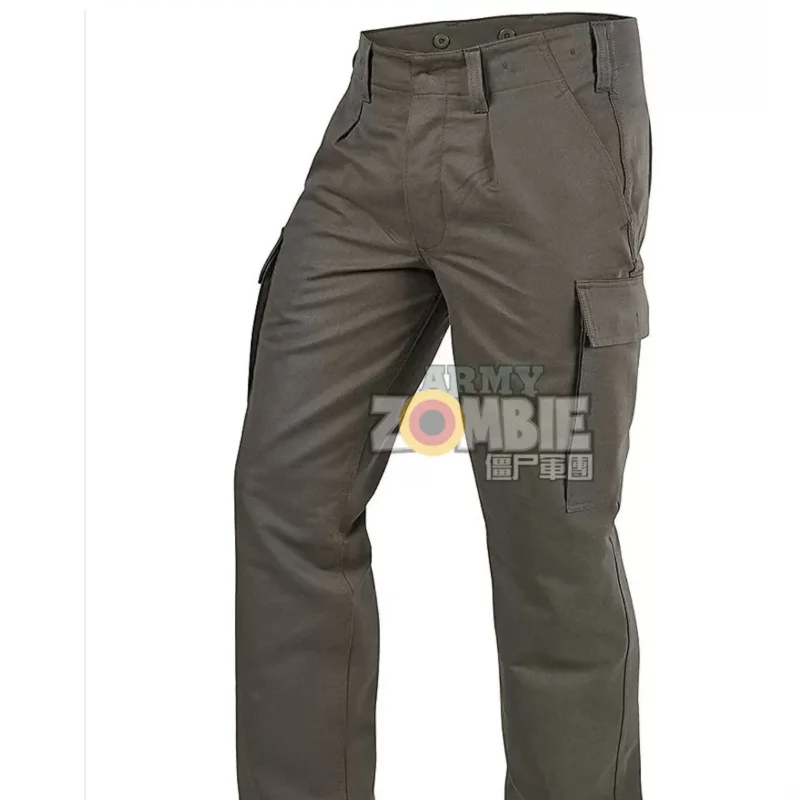 German Army's Original Outdoor Retro Pure Cotton Tactical Pants Men's Workwear Gray Green Training Multi Pocket Pants