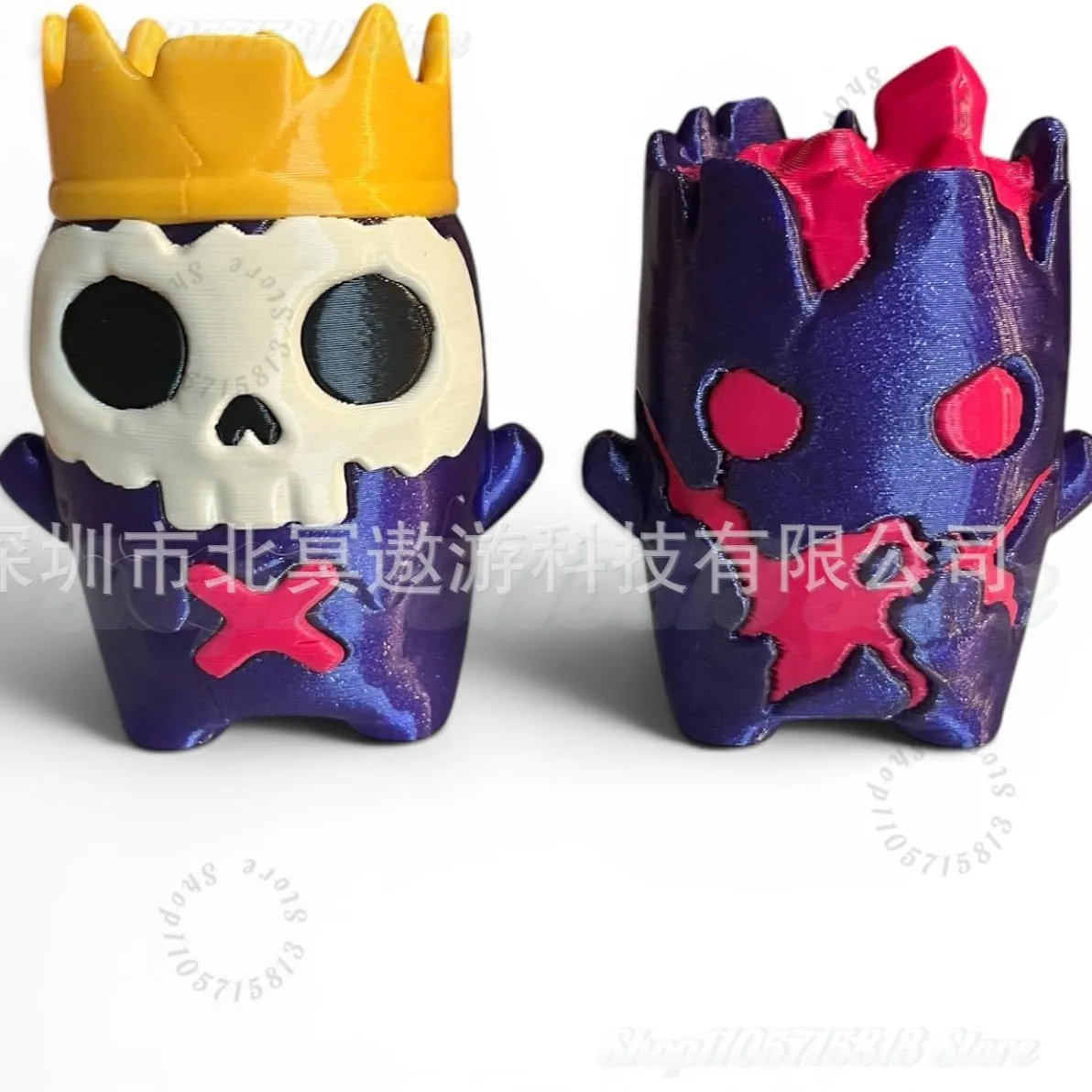Cute 3D Printed Cartoon Monster Statue Kawaii Mini Alien Statue Desktop Decoration Collectible Unique Holiday Birthday Gift