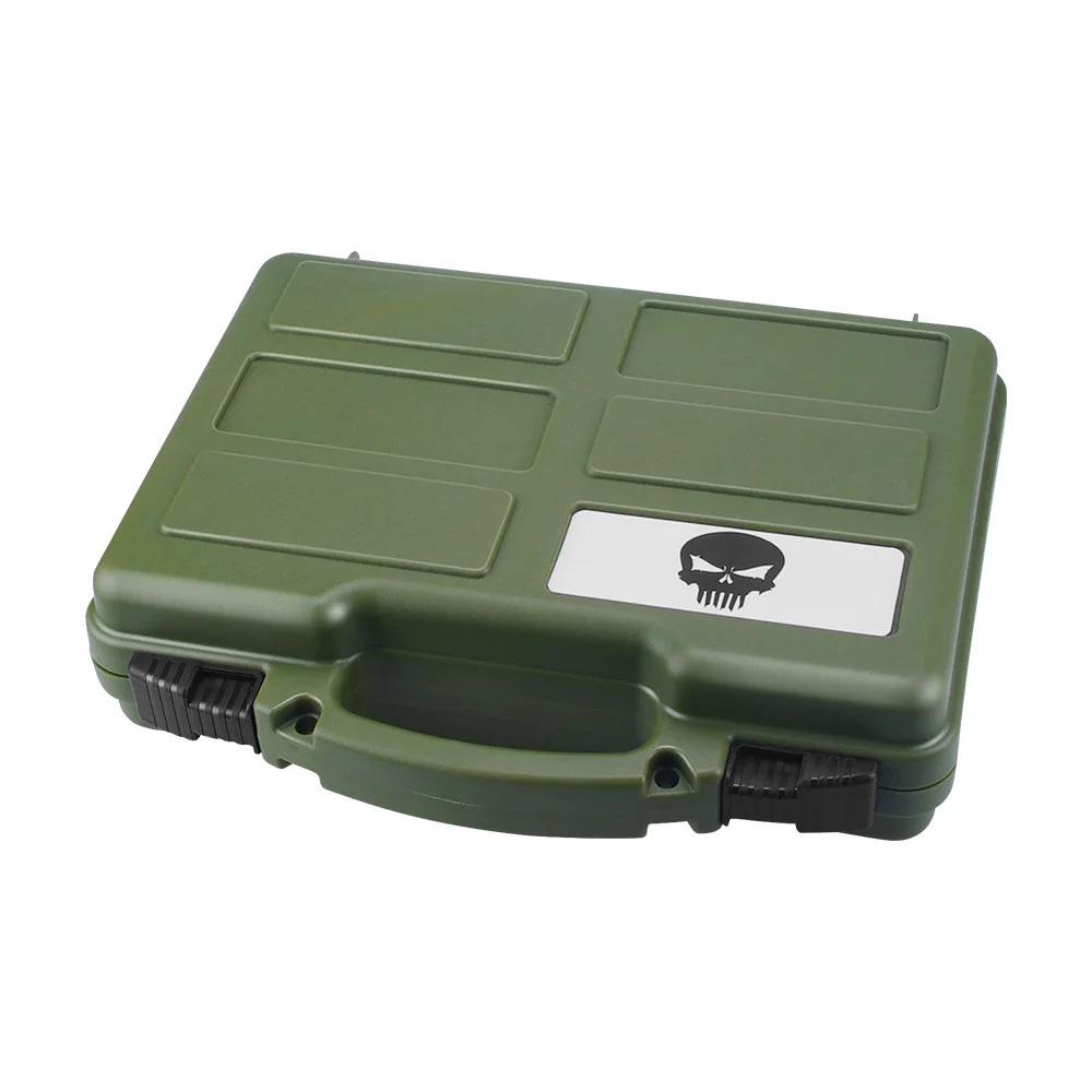 Anti Pressure Double Lock Portable Tool Box with Paddle and Plug Foam Pistol Case