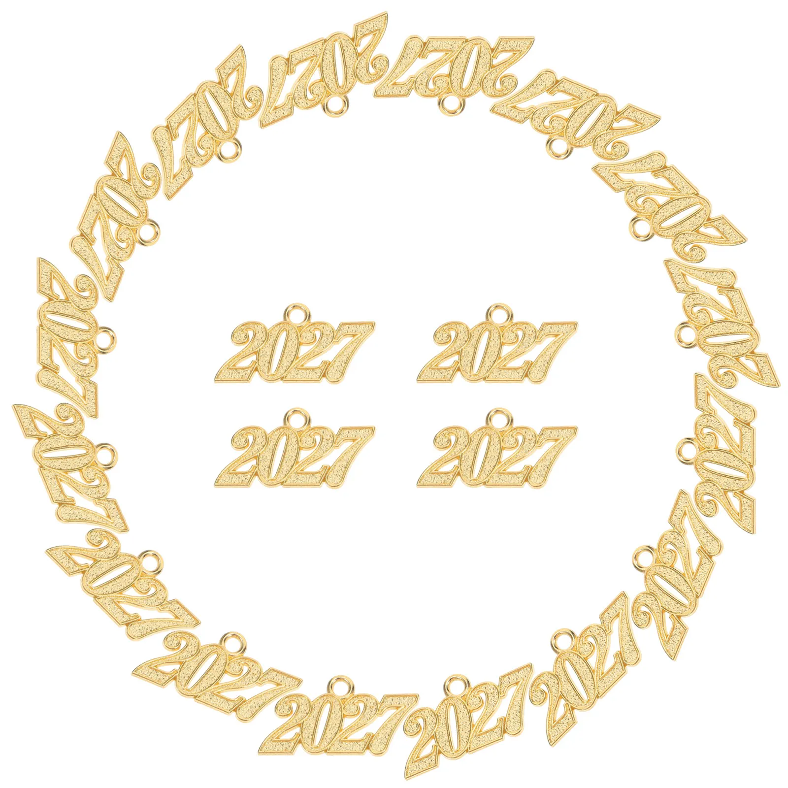 50pcs 2027 Number Charms Diy Jewelry Making Pendants Graduation Cap Tassel Charms 2027 Number Pendants Bracelet Necklace Charms