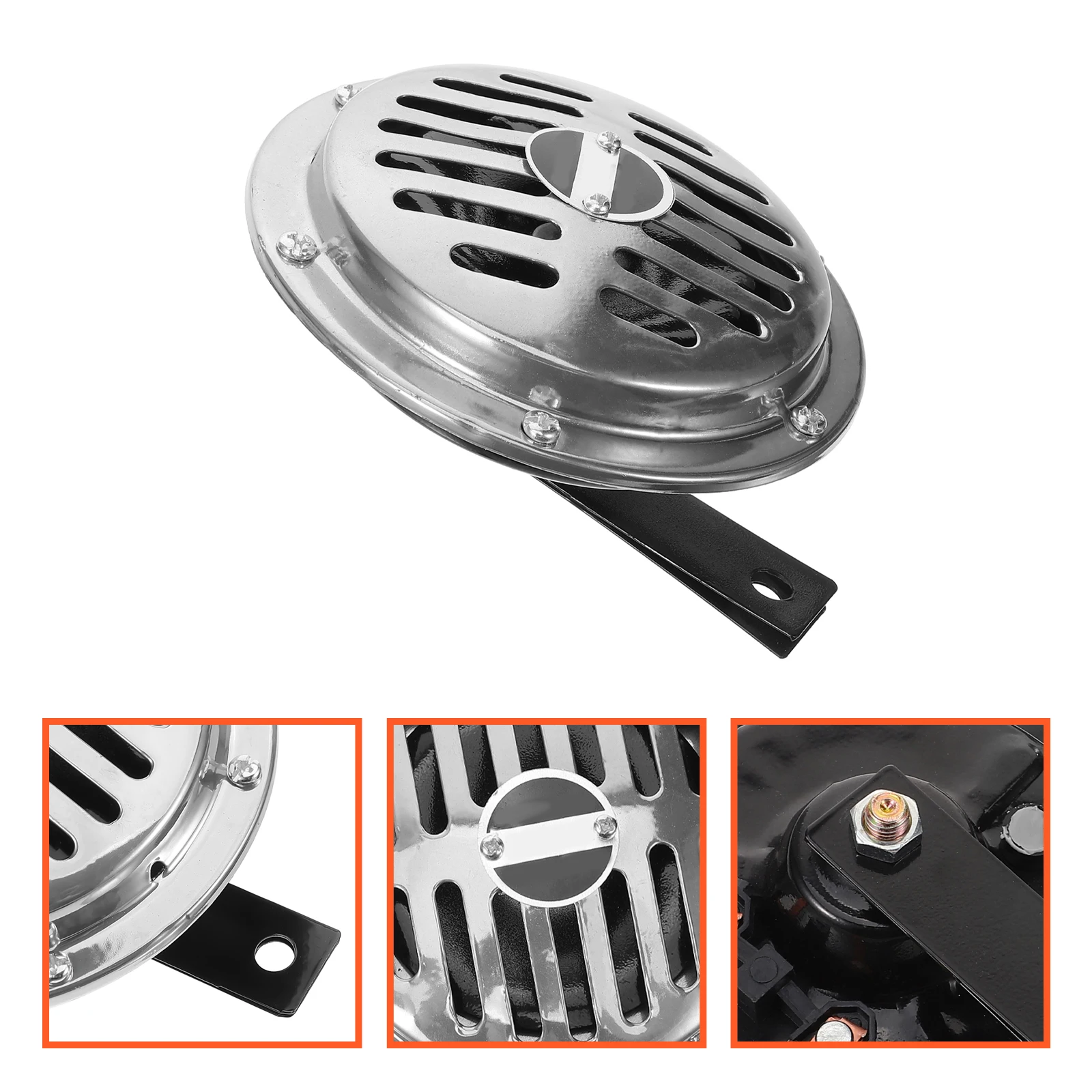 

Loud Metal 12V Waterproof Basin Shaped Durable Construction Horn For Motorcycle Metal Horn Motorcycle Car Bike Compatibility