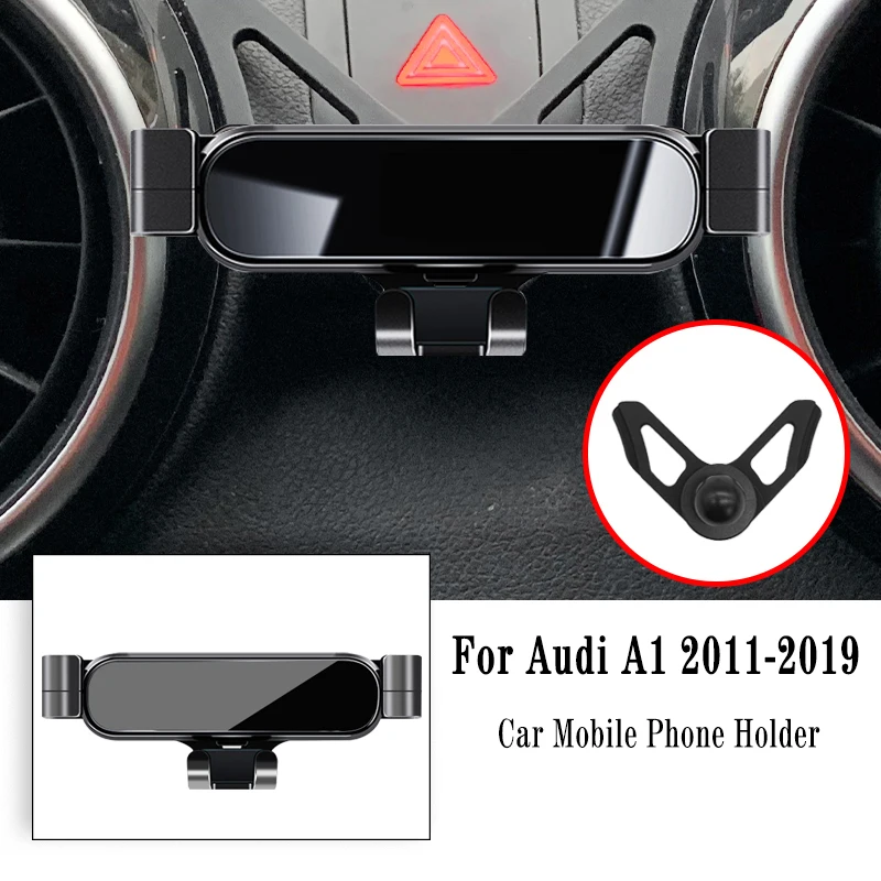 Soporte de teléfono para coche para Audi A3, S3, RS3, 8V, 8P, Q2, GAB, SQ2, A1, 8X Sportback, soporte de navegación por gravedad, Clip de salida