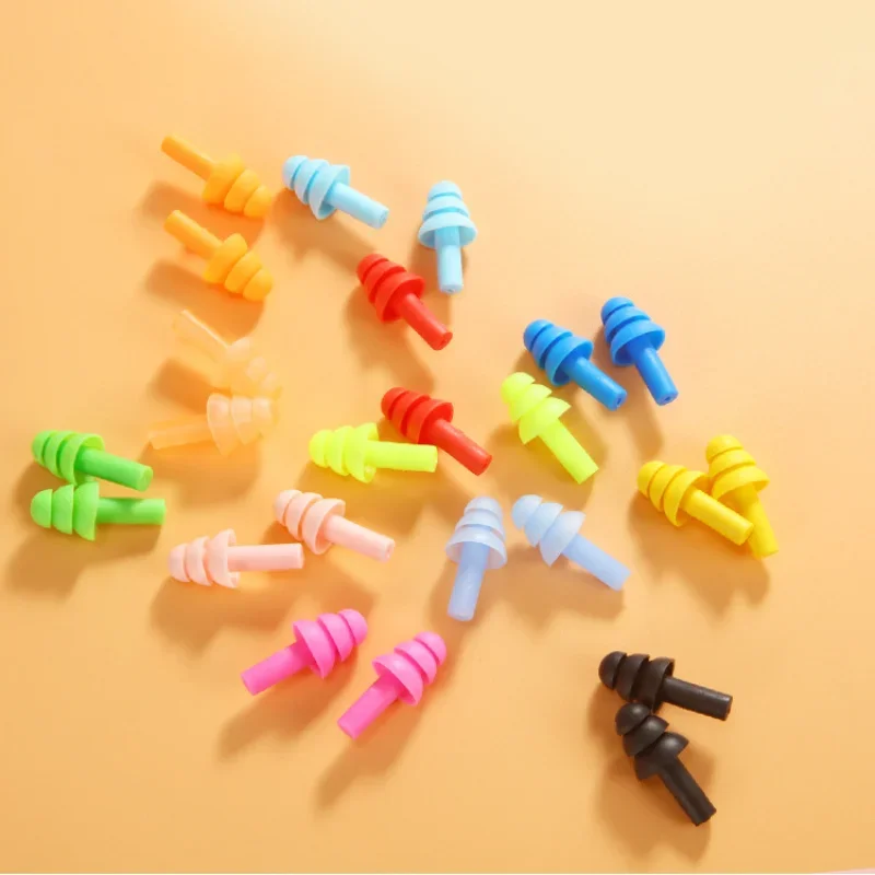 20pcs Ear Plugs Sound insulation Waterproof Silicone Ear Protection Earplugs Anti-noise Sleeping Plug For Travel Noise Reduction