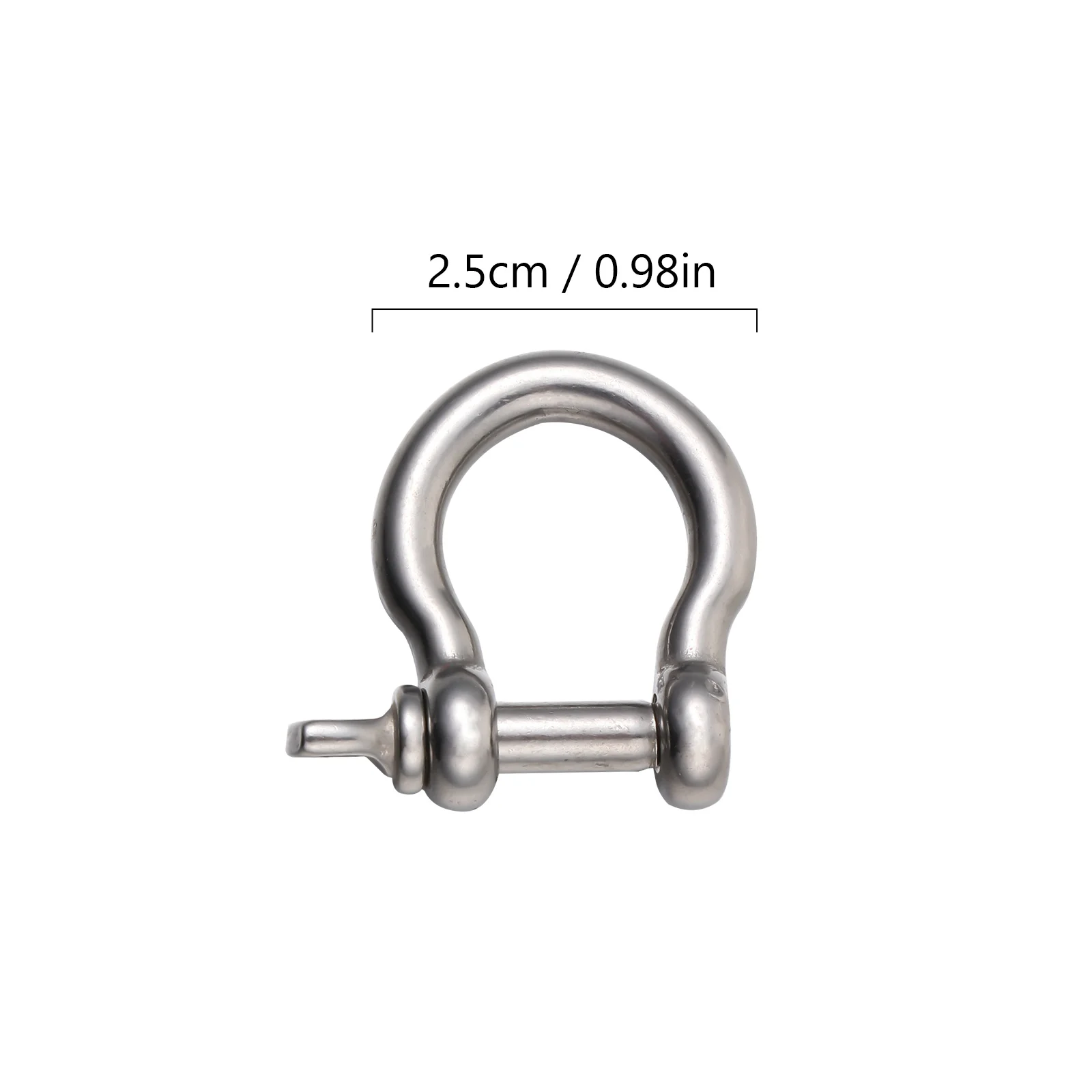 4 Pcs Bow Buckle Hook Horseshoe Shaped Shackles Truck Steel Stainless D-Ring Lifting Metal Lock