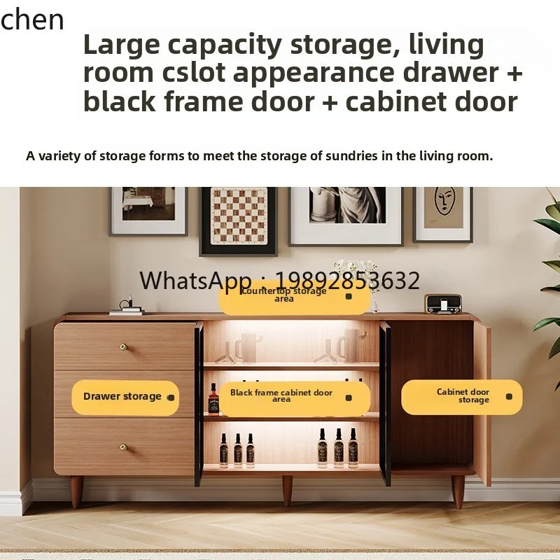 new Chinese side locker integrated against the wall kitchen cabinet household living room storage 30cm side cabinet