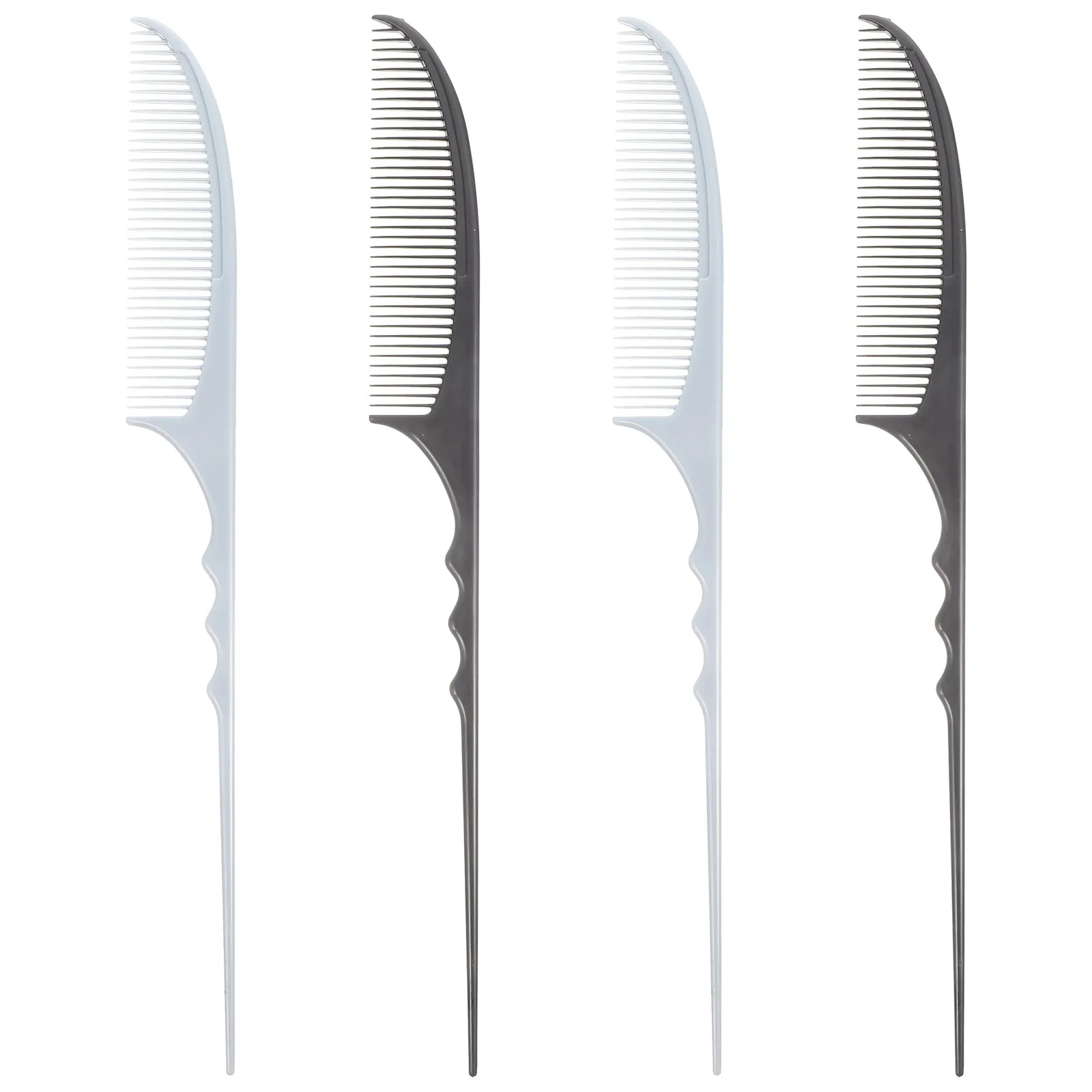 

4Pcs Anti-Static Tail Comb Hair Styling Salon Hairdressing Tool for Natural Black Hair Detangling Parting Combs Professional