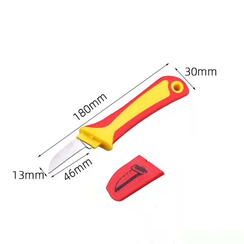 Lnsulated Electrician\'S Knife Cable Stripping Knife, Electrician\'s Special Folding Knife Peeling Tool, Special Steel Blade