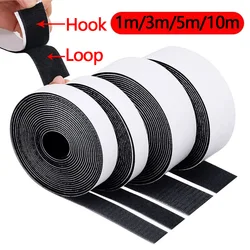 10M Velcro Tape Self Adhesive Hook Loop Fastener Nylon Sticker Disks Tape Strong Double Sided Adhesive with Glue for DlY 50mm