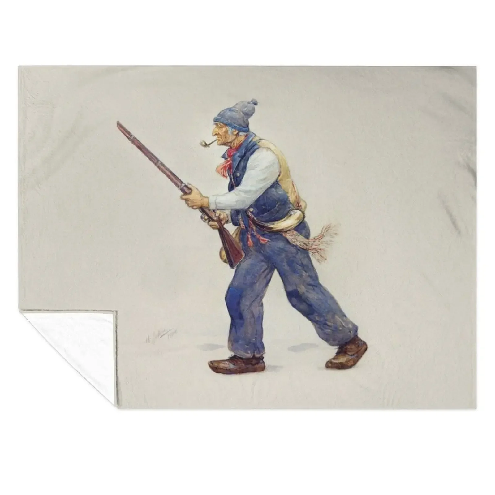 

Le Patriote Henri Julien Quebec French Patriote Drapeau QuÃ©bec Rebbelion Lower Canada 1837-1838 Historical Painti Throw Blanket