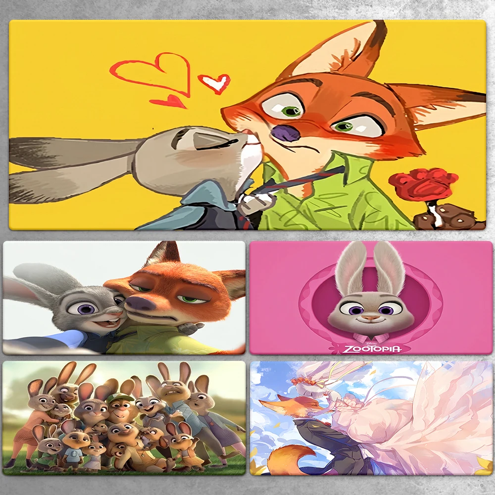 Large Mousepad XXL Zootopia Judy and Nick Mouse Pad Keyboard Accessory Mouse Mats Game Office Computer PC Gamer Laptop Desk Mat